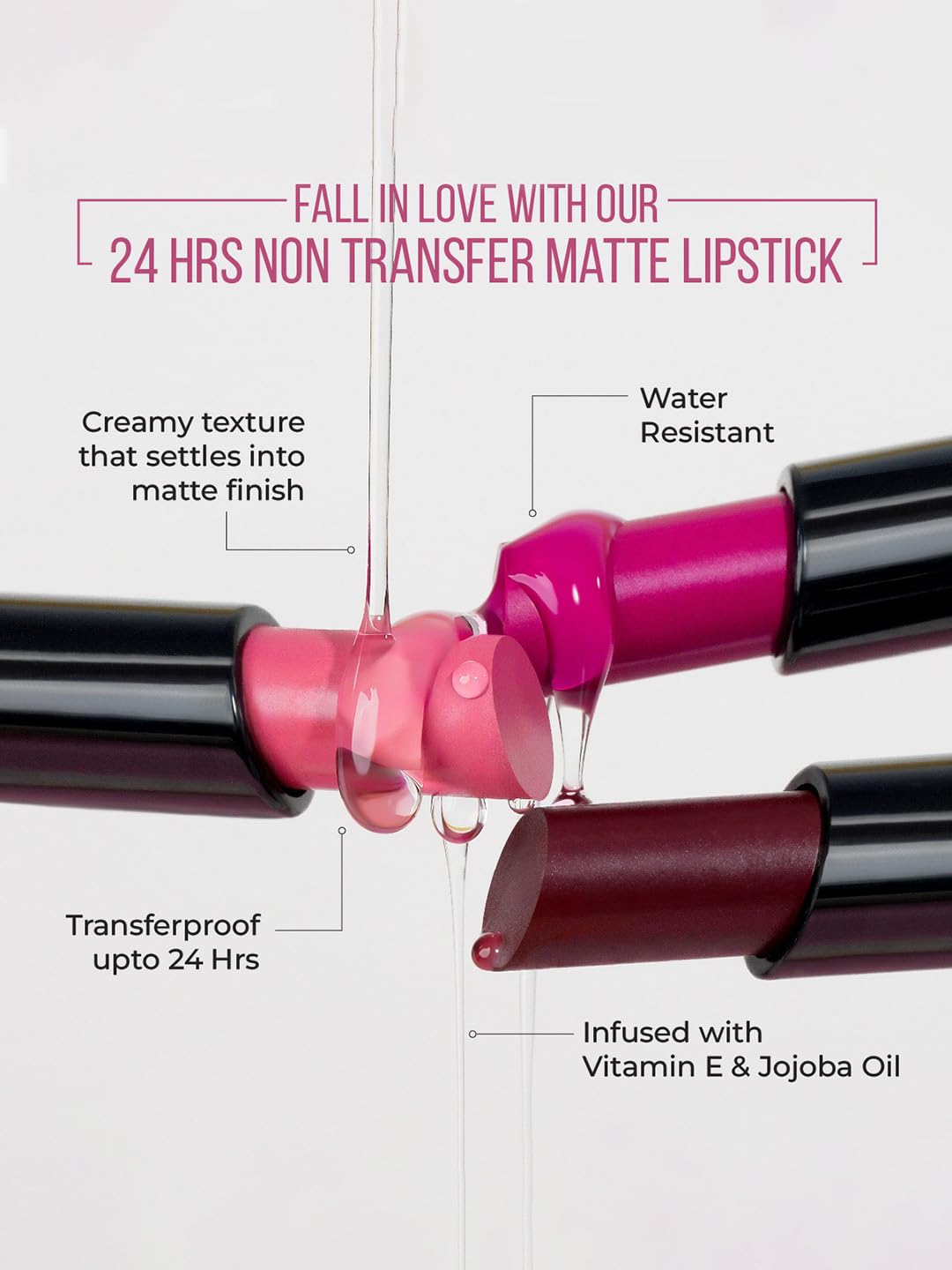 INSIGHT Cosmetics 24 Hrs Non Transfer Matte Lipstick |Lightweight |Transferproof|Nourishes Lips & Great for Daily Use |Highly Pigmented Smudge-Proof | Water-Proof| Toxic Free & Vegan| 19- How Are You