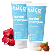 Tuco® Kids Mild Shampoo With Soapnut, Almond, Henna, Pomegranate | Ages 2-5, 4-10, 10-15, 5-10 Years | Paraben, SLS & Sulphate Free | pH 5.5, Vegan & Tear Free | 100 ml (Pack of 2) |