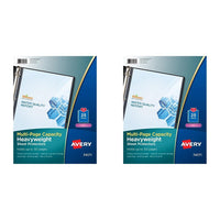 Avery Clear High-Capacity Sheet Protectors, Hold 50 Sheets, Heavyweight, 25 Multi Page Protectors (74171) (Pack of 2)