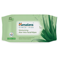 Himalaya Moisturising Aloe Vera Facial Wipes, 25 Count