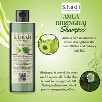 Khadi Natural Herbal Amla Bhringraj Shampoo and Aloevera Conditioner Combo || Suitable For Hair Growth | Dry and Frizzy Hair - Controls Hair Fall Parben And Sls Free (200ml Each)