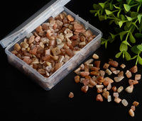 Natural Chip Stone Beads Sunstone 5-8mm About 400 Pieces Irregular Gemstones Healing Crystal Loose Rocks Bead Hole Drilled DIY for Bracelet Jewelry Making Crafting (5-8mm, Sunstone)