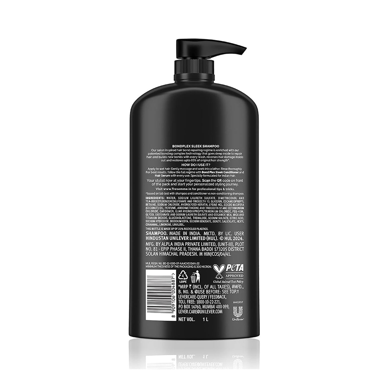 TRESemme Bondplex Sleek Shampoo 1000ml With Salon-Inspired Protein Bonding Complex | Repairs Damaged Hair | Restores Hair Strength