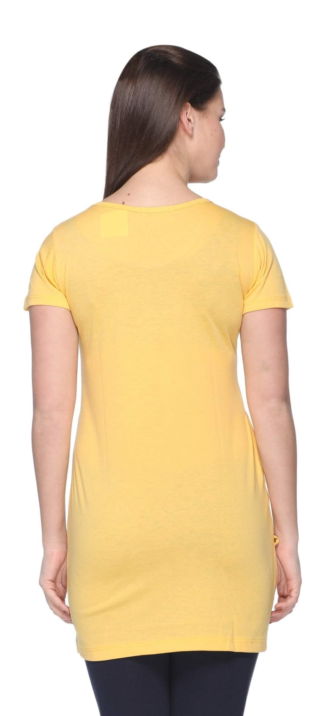 In Love Ladies Long Knee Length Chest Printed Side Slits Tshirts