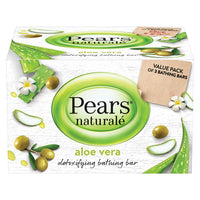Pears Naturalé Aloe Vera Detoxifying Soap Bar, 125 g (Pack of 3) And Pears Naturale Brightening Pomegranate Bodywash, 250 ml