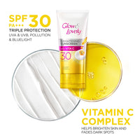 Glow and lovely Brightening Sunscreen SPF 30 | Vita C | PA ++++ |Light weight | Non sticky | No White Cast | 50g