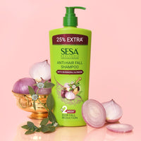 SESA Ayurvedic Anti Hairfall Shampoo For Dry And Frizzy Hair Reduces Hairfall Made With 6 Ayurvedic Herbs Paraben Free Shampoo - 500ml