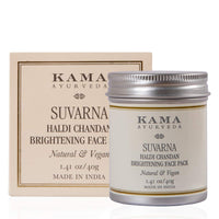 Kama Ayurveda Suvarna Haldi Chandan Brightening Face Pack and Pure Rose Water
