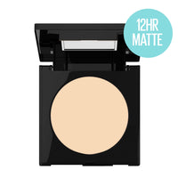 Maybelline New York Powder Foundation, Pressed Powder Compact, Mattifies Skin, Incl. Mirror and Applicator, Fit Me, 110 Porcelain, 8.5g