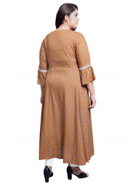 Yash Gallery Women's  Rayon Floral Printed A-Line Kurta for Women