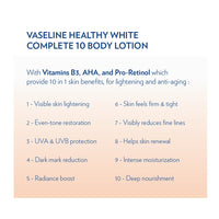 Vaseline Healthy White Complete 10 Lightening Body Lotion, 200ml