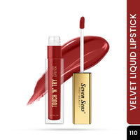Seven Seas Touch N Try Velvet Liquid Lipstick | Matte Finish | One Swipe Application | Non Transfer | Water Proof | Liquid Lipstick for Women | Long Lasting Stay Up to 8 Hours (10, 4ML)