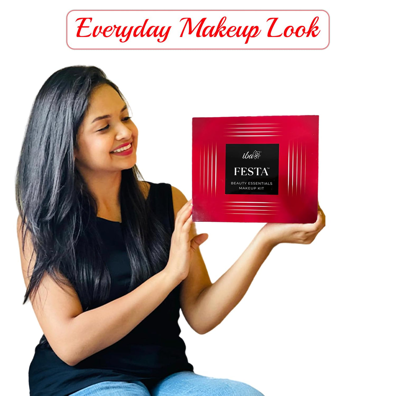 Iba Festa Beauty Essentials Makeup Kit for Women | 5 in 1 Makeup | Contains: Liquid Lipstick, Kajal, Primer, Foundation, Lip & Cheek Tint | Long Lasting Makeup Kit Combo With All Products Full Set For Girls