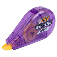 BIC Wite Out BIC BIC Brand Mini Correction Tape, 16.4 Feet, 6-Count Pack of white Correction Tape, Compact Tape Office or School Supplies