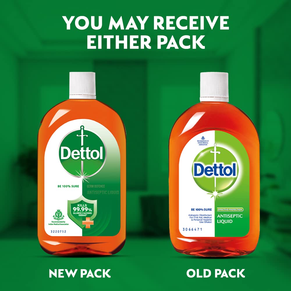Dettol Antiseptic Liquid for First Aid, Surface Disinfection and Personal Hygiene, 1000ml & Body Wash and Shower Gel for Women and Men, Nourish - 250ml | Soap-Free Bodywash | 8h Moisturization