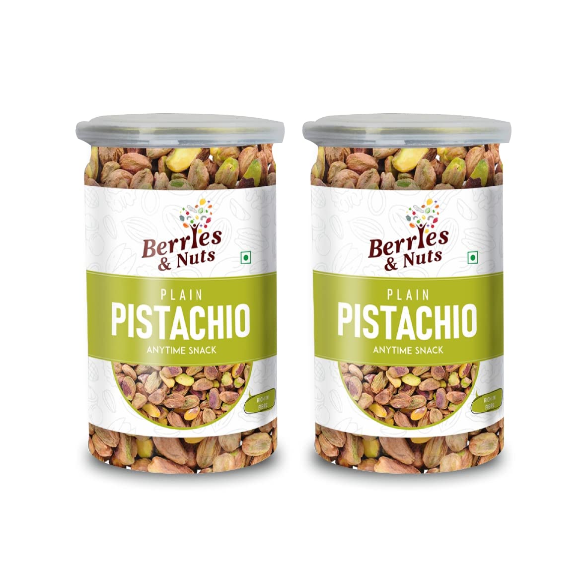 Berries And Nuts Premium Size Plain Pista Kernels | Pistachios without Shell, Unsalted Pista | 200 Grams | 1 Bottle of 200 Grams