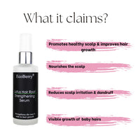 EcoBerry Lotus Hair Root Strengthening Serum For Hair Growth Men, Women, Scalp Serum Hair fall control Hair Volumizing, Water Based, Natural & Handmade, Chemical Free Silicone Free Paraben Free, Vegan