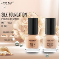Seven Seas Super Coverage Silk Foundation Matte Finish & Poreless, Blendable Normal to Oily Skin Combination Smooth WIth Flawless Beauty (Skin)