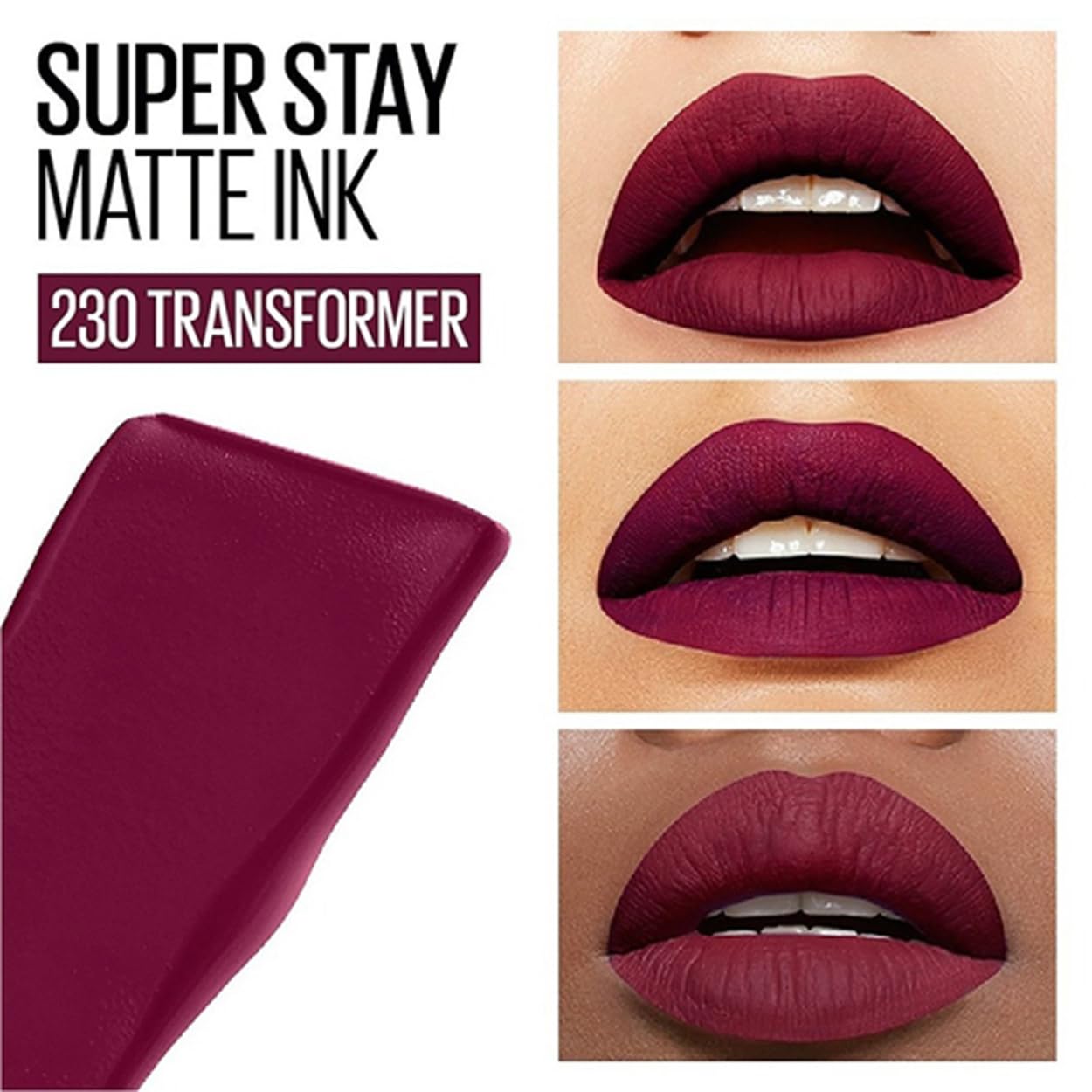 Maybelline New York Liquid Matte Lipstick, Long Lasting, 16hr Wear, Superstay Matte Ink, 230 Transformer, 5ml