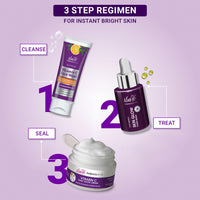 Iba Vitamin C Skin Care Regime Combo for Brighter (Face Wash (100ml) + Skin Glow Power Serum (30ml) + Vitamin C Cream (50g))