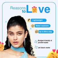 Dazller College Makeup Essentials 4 - Eyes on Point|Kajal|Mascara|Eyeliner|Eyebrow|Water-Resistant|Smudge-proof|Starter Makeup Kit for Women|7.45g