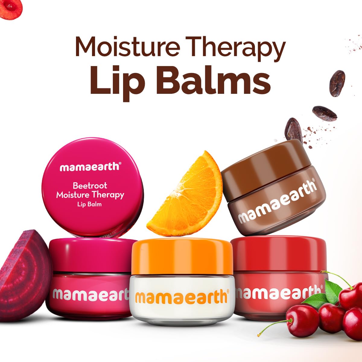 Mamaearth Cocoa Moisture Therapy Lip Balm for Dry & Chapped Lips 15 g|Heals, Brightens|Glossy Finish|Coconut Oil, Cocoa Butter, Vitamin E, Ceramides, Kojic Acid|100% Free of Petroleum Jelly