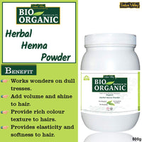 INDUS VALLEY Bio Organic Herbal Henna Powder (Jumbo Pack 500gm)