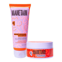 MANETAIN Beginner Basic Bundle | Moisturising Shampoo 100ml & Multipurpose Conditioner 100gm | Protein/Moisture Balanced for Curly, Wavy & Frizzy Hair | Frizz Control, Hydrating, Strengthening, Curl Enhancing | CG Friendly