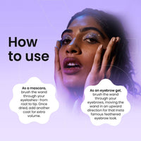 FAE Beauty 2-in-1 Volumising Mascara & Brow Gel | Lengthening & Buildable Formula | Easy To Remove | For All Genders | For Lashes & Brows | Vegan (Jet Black)