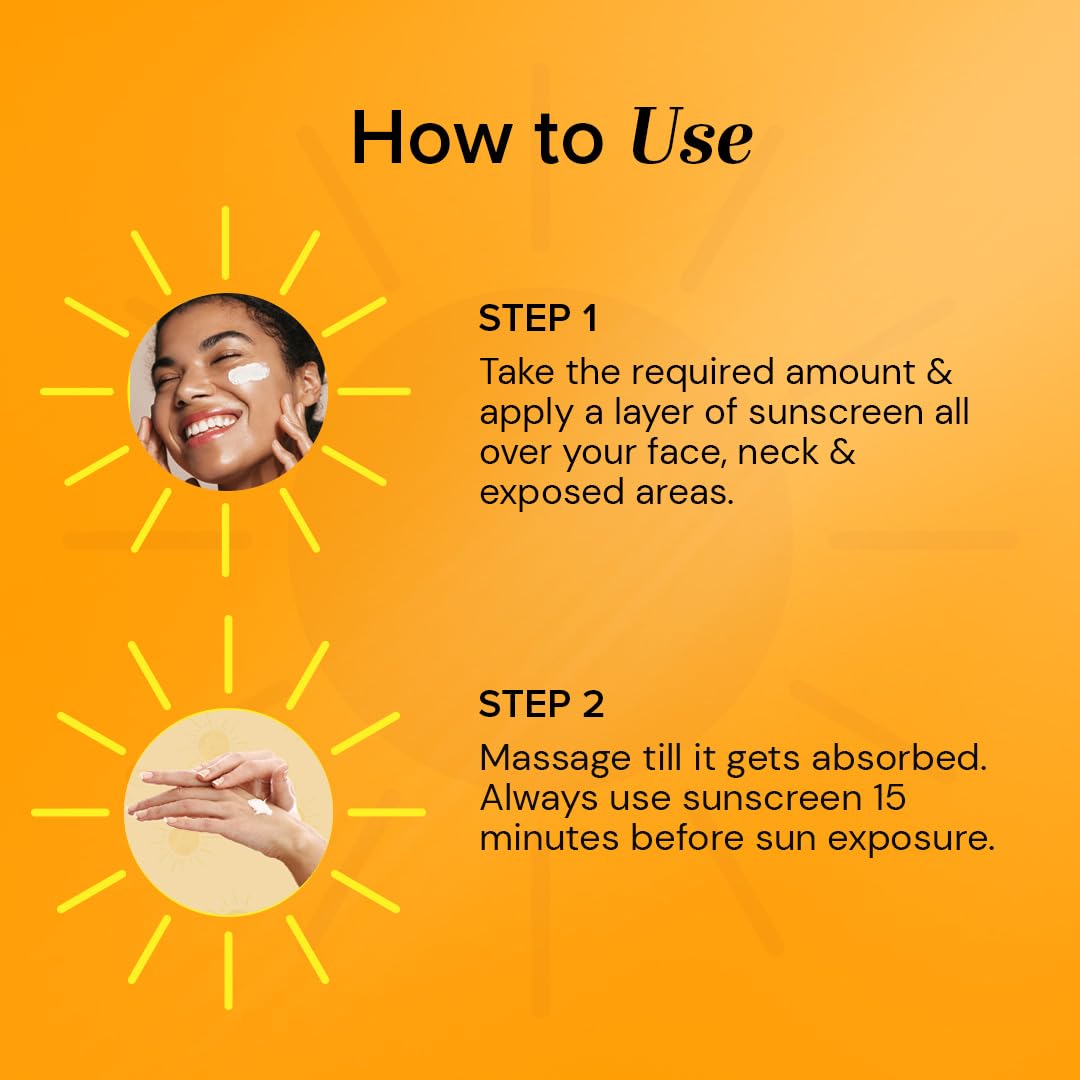 Khadi Natural Vitamin C + Hyaluronic Acid Sunscreen Aqua Gel Spf 50 Pa+++ For All Skin Types | Light Weight Formula | Provides Hydration | Non Sticky | No White Cast | 100Gm, 1 Count