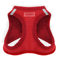 Voyager Step-In Plush Dog Harness – Soft Plush, Step In Vest Harness for Small and Medium Dogs by Best Pet Supplies - Harness (Red Corduroy), XS (Chest: 13 - 14.5
