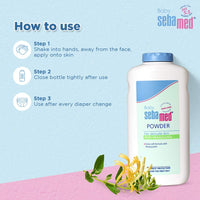 SebaMed Baby Body Lotion, For All Skin Types, 400 ml & Baby Powder with Honeysuckle 200g