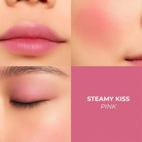 LoveChild Masaba Quench Tint, 3-in-1 Lip, Cheek & Eye Tint, Steamy Kiss (Pink) Hydrating, Multipurpose Makeup, Lightweight, Blendable Color with Niacinamide & Hyaluronic Acid, 12 g
