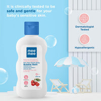 Mee Mee Baby Body Wash | Pk of 2 (400ml Each) With Cherry & Fruit Extracts | Tear-Free Formula | Moisturizes and Soothes Skin | Natural Head to Toe Baby Mild Bubble Bath Dermatologically Tested