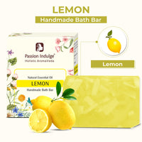 Passion Indulge Handmade Soap Natural Lemon Bath Bar - (Pack of 3)