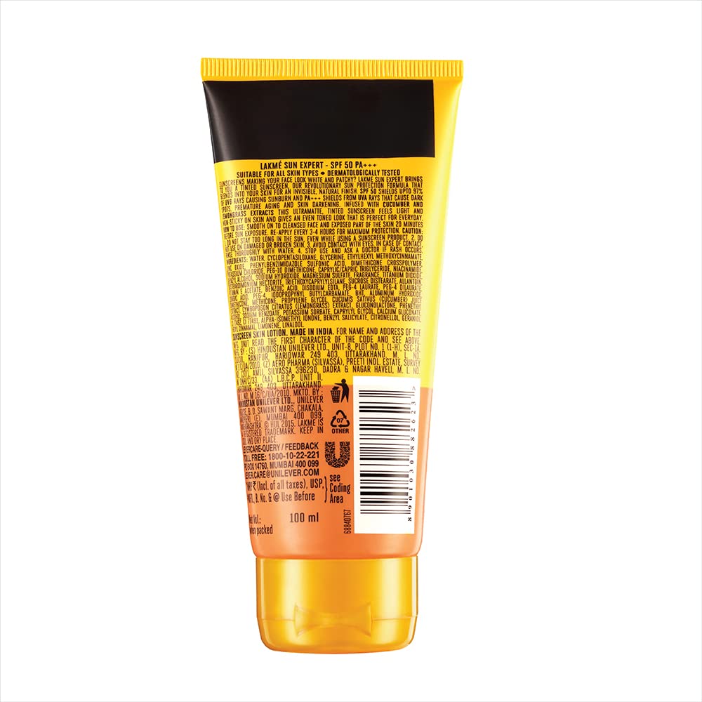Lakmé Youth Infinity Skin Sculpting Night Creme, 50G & Sun Expert Tinted Cream for All Skin Type Sunscreen 50 Spf, 100G