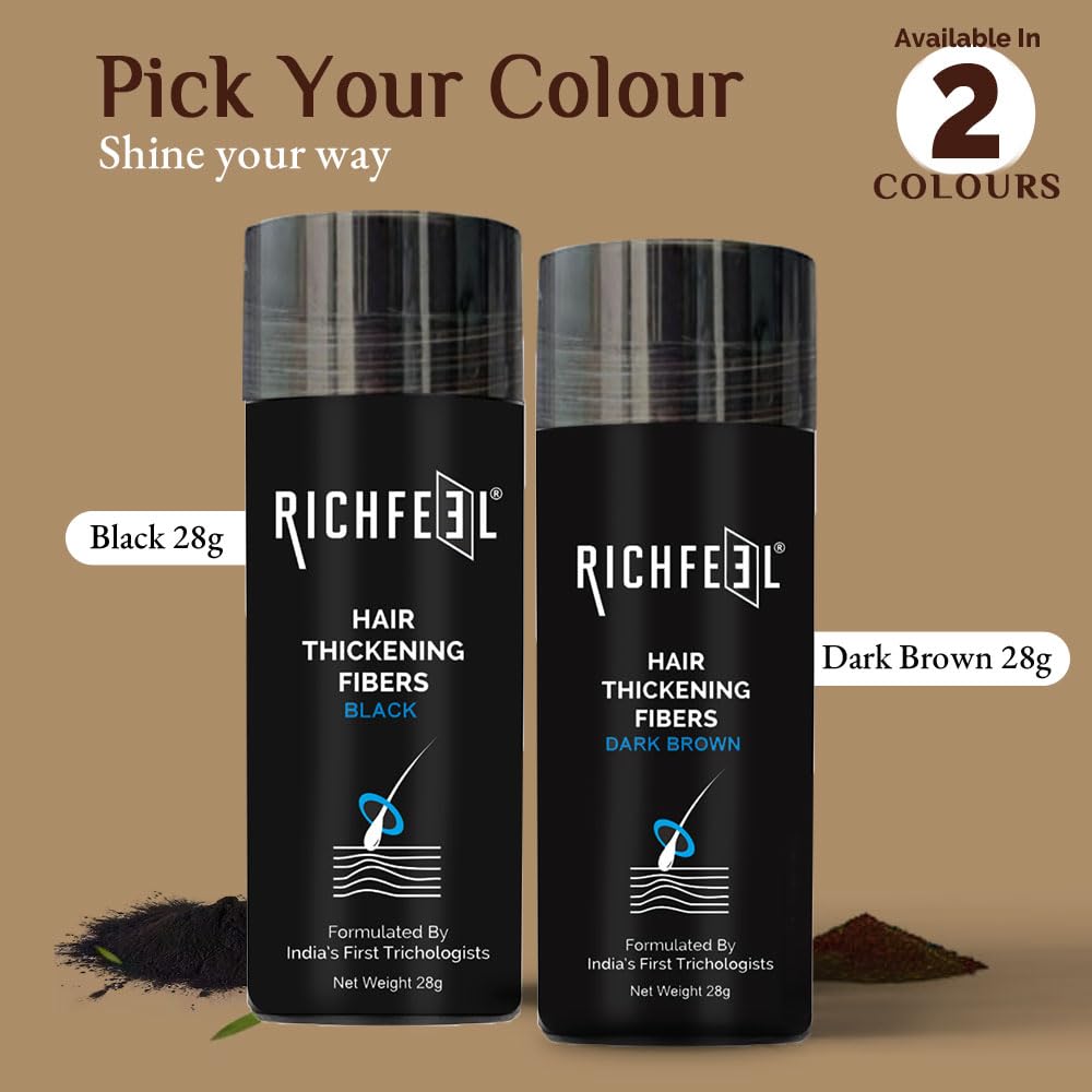 Richfeel Hair Thickening Fibers (Brown 28gm)