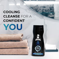 Muuchstac Ocean 3-in-1 Body Wash for Men | Clear Skin, Controls Sweat, Fights Body Acne & Bad Odour, Shower Gel for Long-Lasting Fresh | 182 ml