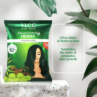 VLCC Natural & Herbal Henna - 120G X 2 (Pack Of 3, 720G - Goodness Of 10 Herbs Like Amla, Brahmi, Jatamansi, And Bhringraj, For Stronger, Smoother & Shinier Hair.)