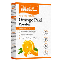 Elecious Orange Peel Powder For Skin and Face (200 Grams) | No Chemical, No preservative | Help in Tan Removal, Face cleansing and make skin glowing