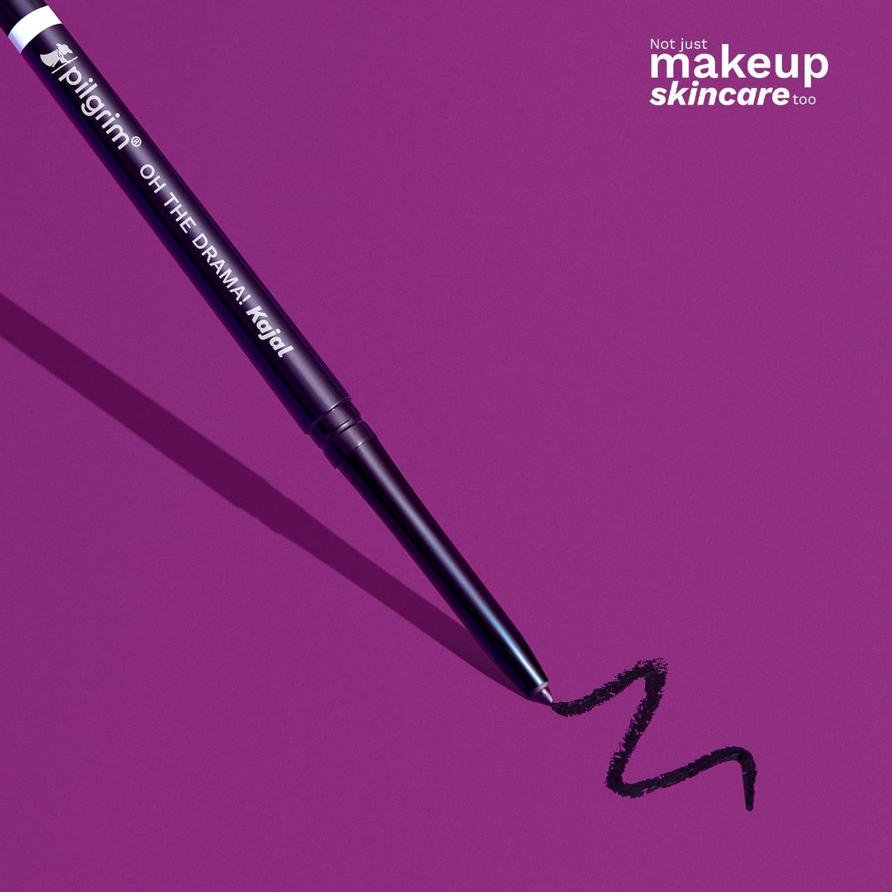 Pilgrim Black Mischief Kajal Smudge & Waterproof Single Stroke Matte Finish Lasts Up To 12Hrs | Kajal for Women | Kajal | Lonng Lasting Eye Makeup |