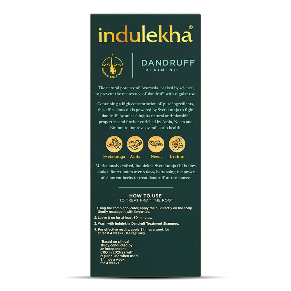 Indulekha Svetakutaja Oil|Ayurvedic Medicinal oil for dandruff treatment|100% Ayurvedic Oil|100ml