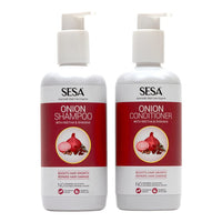 SESA Onion Anti-Hair Fall Combo for Complete Hair Care| Onion Shampoo - 300ml + Onion Conditioner - 300 ml