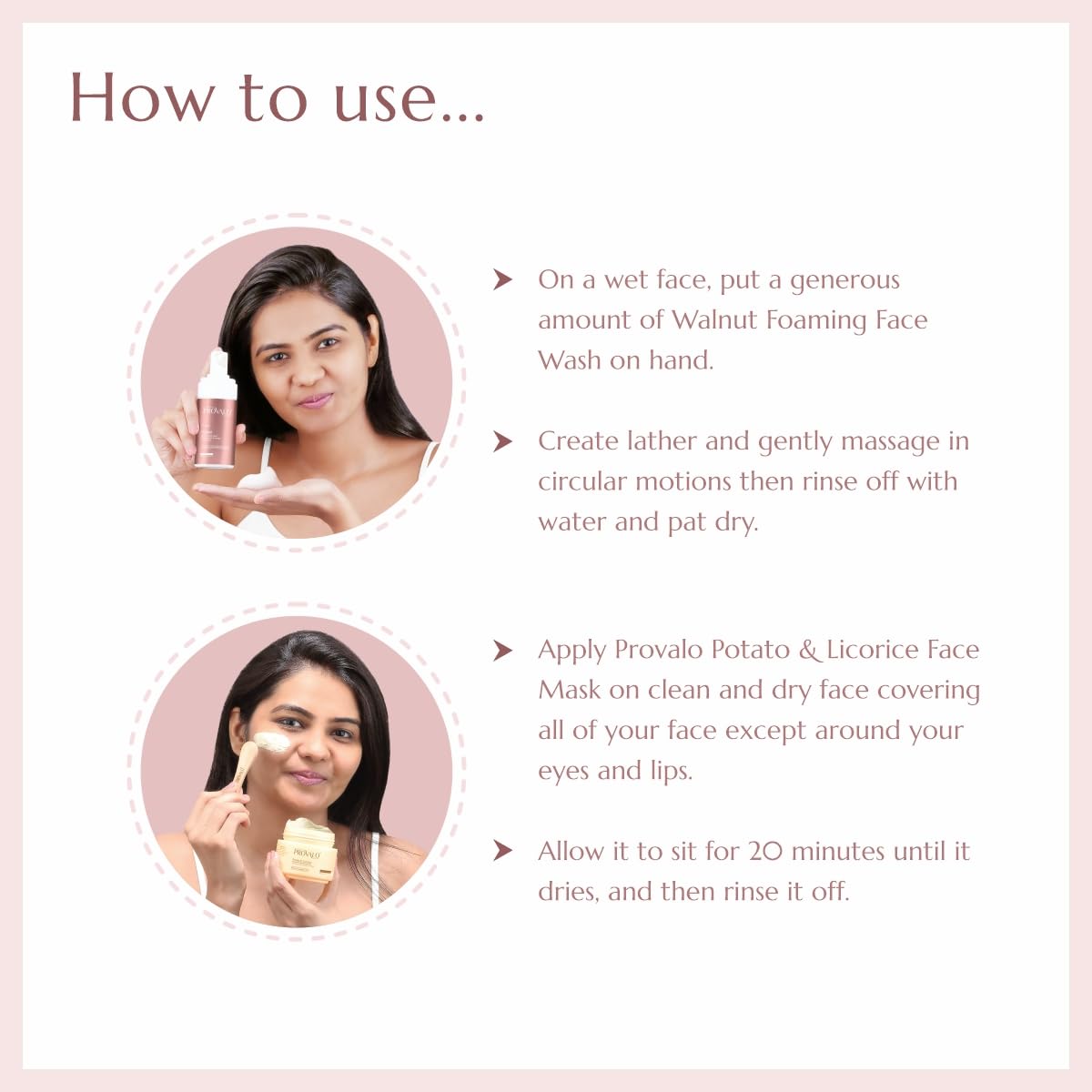 Provalo Cleanse and Glow Essentials Women Face wash - Combo - 200ML | (1% Salicylic Acid) Combo For Normal to oily skin | Women Skin care Face Mask