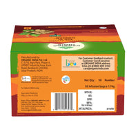 A TATA Product - Organic India Tulsi Ginger - 50 Tea Bags, Rich in Antioxidants, Supports Digestion, Stress Relieving, Helps Boost Metabolism, Caffeine-Free, Whole Herbs