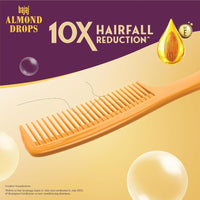Bajaj Almond Drops Anti Hairfall Shampoo with Almond Oil & Vitamin E | For 10X Hairfall Reduction* & Soft, Shiny Hair* | Paraben Free | Ideal for Men and Women - 340ML