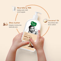 Mother Sparsh Milky Soft Head to Toe Baby Wash & Baby Shampoo-400ml with Milk Protein & Shea Butter |Ph balanced & Paraben free 2 in 1 Natural Baby Body Wash