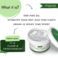 Mystiq Living Pure Aloe Vera Gel Raw (Clear & Transparent) for Skin, Face, Hair, Acne Scars - 220 GM | 100% Pure Natural Alove Vera Gel