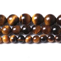 45PCS 8MM AAA Yellow Tiger Eye Stone Beads Natural Gemstone Bead Crystal Healing Energy Jewelry Making DIY 15 inches