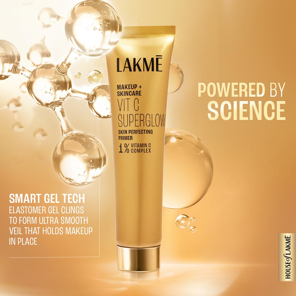 Lakmé Makeup+Skincare VitC Superglow Skin Perfecting Primer 30ml